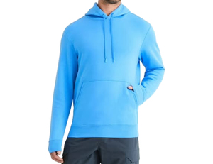 High Quality Men's Hooded Sweatshirt 100% Cotton Breathable Solid Color Casual Autumn Wear Blue Custom Logo - Product Image 1