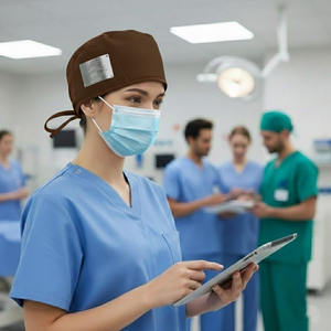 Chapeau de travail unisexe en coton pour médecins, infirmières, vétérinaires, chapeau de chirurgie hospitalière, casquette de service de santé - Product Image 3