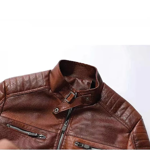 <b>Men's</b> <b>Leather</b> <b>Jacket</b> Wholesale With Custom Logo High Quality Motorcycle Biker <b>Jackets</b> Genuine Cowhide <b>Leather</b> <b>jacket</b> for <b>men</b> - Product Image 2