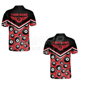 เสื้อบิลเลียดไซส์ใหญ่ระบายอากาศได้ดี พร้อมโลโก้สั่งทำ ผ้าเนื้อเบา ชุดทีม สำหรับขายออนไลน์ - Product Image 3