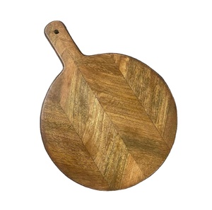 Nuevo Logotipo de estilo personalizado de alta calidad respetuoso con el medio ambiente cocina Pizza tabla de cortar de queso de madera con mango cocina restaurante - Product Image 1