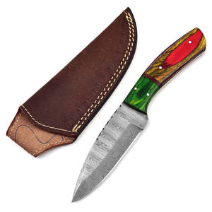 Cuchillo de Caza Personalizado Hecho a Mano con Acero de Damasco OEM de Alta Calidad, con Punta Caída y Hoja Recta, Mango de Madera para Uso en Campamentos - Product Image 3