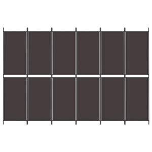 ฉากกั้นห้องผ้า 6 แผง สีน้ำตาล ขนาด 118.1"x78.7" ประเภทสินค้า ฉากกั้นและตัวแบ่งห้อง - Product Image 3