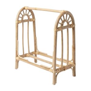 Porte-vêtements décoratif en rotin naturel pour poupées, motif rayons de soleil, fait main, style bohème, mobilier enfant, prix de gros abordable - Product Image 1