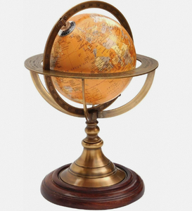 Globo Armilar de Latón Vintage, Decoración de Mesa, Modelo Geográfico Náutico para Hogar, Oficina, Escuela, Laboratorio - Product Image 2