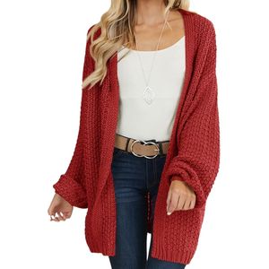 Custom Crimson Women <b>Cardigan</b> Heavy Lantern Sleeve Chunky Cable Knit Bulky Winter <b>Warm</b> Bohemian Duster Coats <b>Long</b> <b>Cardigans</b> - Product Image 1