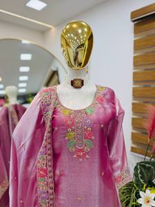 NUEVO SALWAR KAMEEZ DE DISEÑO MODERNO PARA FIESTAS CON DUPATTA, SERIE CON MANGAS COMPLETAS, TRABAJO EN RELIEF, SECADO RÁPIDO, PARA TODAS LAS TEMPORADAS - Product Image 2