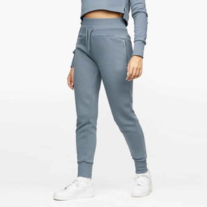 Women's Casual Solid Crop Top with Pant Sportswear Tracksuit Paneled Custom Logo Winter Fashion - Product Image 2