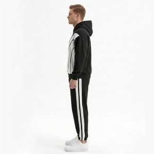 Survêtement en coton éponge lourd personnalisé 400GSM |   Ensemble sweat à capuche oversize et jogging pour homme |   Panneau Courbé Audacieux - Product Image 5