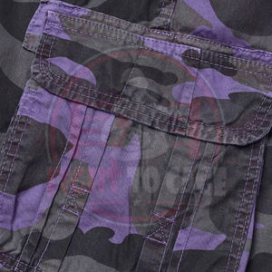 Pantalones cortos cargo de camuflaje negro para hombre con logotipo propio, de la más alta calidad, con múltiples bolsillos, lo último en ropa exterior. - Product Image 4