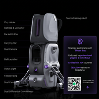 Machine à balles de tennis Aceii One AI, capacité de 120 balles, portable, alimentée par batterie, télécommande via application, lanceur automatique, logo personnalisé OEM