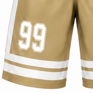 Shorts de hockey sur glace sublimés kaki pour hommes, en polyester rayé, vêtements de sport performants, uniforme d'entraînement et de match pour équipes sportives - Product Image 3