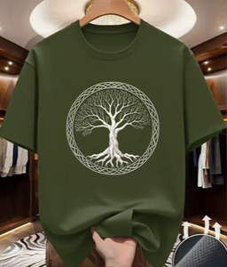 Camiseta de Manga Corta para Hombre, Tejida, Ecológica, 100% Algodón, Corte Regular, Cuello Redondo, Estilo Casual - Product Image 6