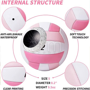 ลูกวอลเลย์บอล ลูกวอลเลย์บอลนุ่ม วอลเลย์บอลในร่ม กันน้ำ วอลเลย์บอลสัมผัสเบา ลูกบอลสำหรับกิจกรรมสันทนาการ สำหรับสระว่ายน้ำ ยิม ในร่มและกลางแจ้ง ทุกขนาด - Product Image 5