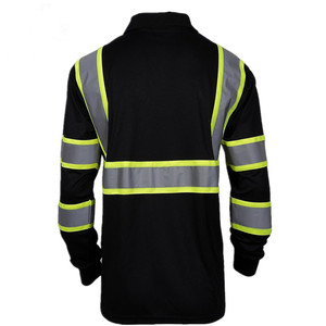 Camiseta Polo de Seguridad de Alta Visibilidad, Transpirable, de Algodón, con Tiras Reflectantes para Trabajos de Construcción, Ropa Personalizada Resistente al Agua - Product Image 4