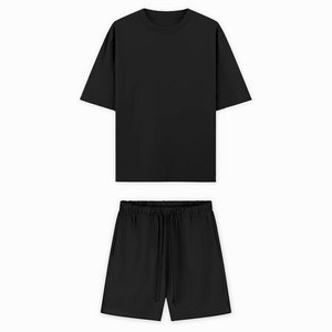 Blank Plain Custom Oversize <b>Drop</b> Shoulder Summer Formal Plus Size Men's Wear Custom Design Twinset Terry - Product Image 5