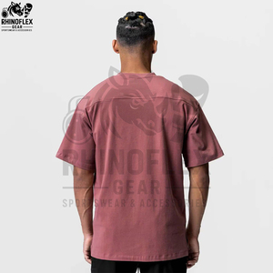 T-shirt surdimensionné vintage streetwear personnalisé de haute qualité pour hommes, couleur contrastée, en coton. - Product Image 4