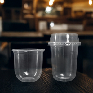 Gobelets en plastique PP à paroi simple, écologiques et jetables, 95 mm, 16/20/24 oz, pour café et boissons froides, avec couvercles - Product Image 2