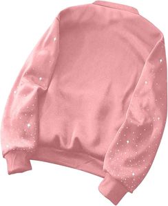 Sudadera con cuello redondo y estampado brillante con diseño de estrellas en las mangas, corte regular, unisex, informal, para otoño. - Product Image 3