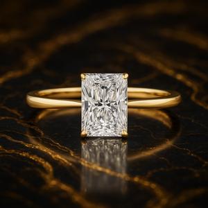 Radiant Cut Lab Grown Diamond <b>Solitaire</b> <b>Ring</b> IGI Certified Solid Gold Proposal Engagement <b>Ring</b> for Women - Product Image 3