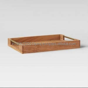 Bandeja de Servicio Decorativa Hecha a Mano de Madera de Acacia y Mango para Uso en Hogar, Hotel y Restaurante - Opción de Logotipo Personalizado - Product Image 2