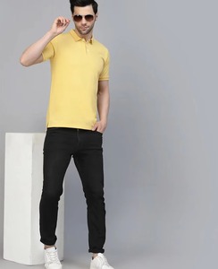 Polo brodé personnalisé en gros pour hommes, polo de golf uni imprimé sur mesure en coton respirant pour unisexe - Product Image 2