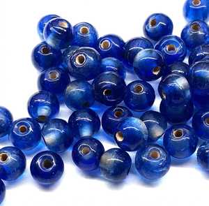 Cuentas de vidrio de lampwork hechas a mano, mini hongos, con forma de diamante y ojo, cuentas espaciadoras sueltas para la fabricación de joyas DIY - Product Image 5