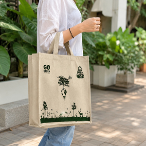 Sac à provisions uni en coton Calico de haute qualité à prix compétitif - Product Image 5