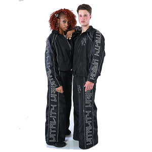 Ensemble de survêtement unisexe réversible et respirant coupe-vent, grande taille, avec veste à capuche zippée en softshell et pantalon, toutes saisons, pour l'extérieur - Product Image 1