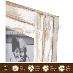 Best Market Price Home Decorative Wall Mount <b>White</b> Wash Finished Color Hand Carved Mango Wood 100% Natural MDF Photo <b>Frames</b> - Product Image 2