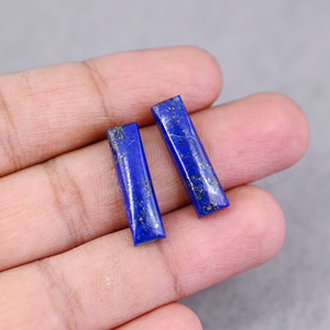 Cabujón de Piedra Preciosa Natural de Lapislázuli Rectangular de 6x23mm, con Acabado Pulido, para Hacer Colgantes de Plata, Superventas - Product Image 6
