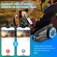 Maxto M3 Enregistreur de Conduite Moto Casque Audio Étanche et Anti-secousse Caméra HD Tout-en-un