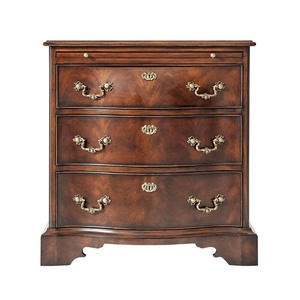 The Althoni Nightstand Is a Luxury Classic Solid Mahogany Nightstand with 3 Drawers in Brown for Bedroom Use - Product Image 2