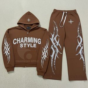 Survêtement de jogging court de luxe personnalisé pour homme, style délavé à l'acide et effet soleil, modèle vierge - Product Image 1