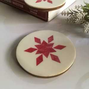 Sous-verres décoratifs géométriques faits à la main en chevron – Supports élégants pour boissons, accessoires de table pour salon moderne, salle à manger, cuisine - Product Image 4