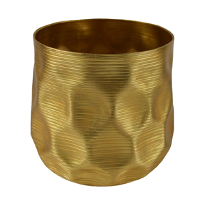 Modern Customized Eco-Friendly Metal Floor <b>Vase</b> with <b>Gold</b> Finish Hammered Design for Valentine's Day-Office & Living Room Decor - Product Image 1