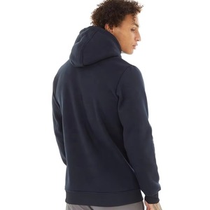 Sweat-shirt à capuche premium pour hommes, style streetwear, avec logo personnalisé, en coton épais, vente en gros, bleu marine, à fermeture éclair, coupe classique - Product Image 4