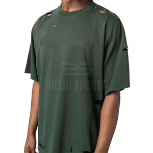 Camiseta de Moda con Efecto Desgastado, Camiseta Moderna con Tela Suave para Atuendos Casuales Diarios - Product Image 2
