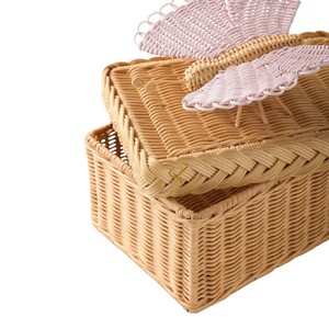 Handcrafted Rattan <b>Basket</b> with Butterfly Lid Cute Wicker Storage Box Creative Butterfly <b>Gift</b> <b>Basket</b> for Home Decor Wholesale - Product Image 3
