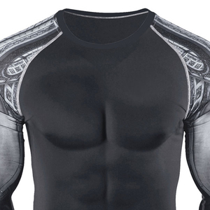 Rashguard pour homme 2025, écologique, de haute qualité, en spandex/polyester, séchage rapide, respirant, manches longues, couleur unie, vêtements de fitness - Product Image 5
