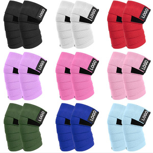 Bandes de compression pour genoux pour levage de charges lourdes, sangles de soutien pour la musculation, les squats, la musculation en salle de sport et les activités sportives - Product Image 6