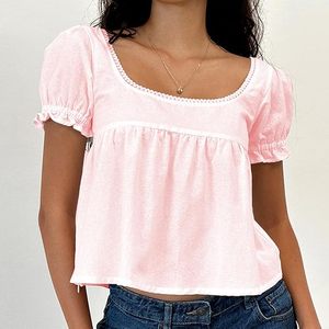 เสื้อยืดลำลองผู้หญิง ผ้าฝ้าย น้ำหนักเบา นุ่ม ระบายอากาศได้ดี ทรงปกติ ใส่ได้ทุกวันในช่วงฤดูร้อน - Product Image 1