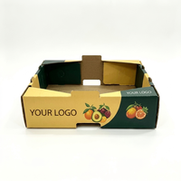 6 MM Geëmbosseerde Kunstpapier Kartonnen Standaarddozen Met Sponsvoering, Op Maat Gemaakt, Recycleerbare Verpakking voor Fruitbakken, Landbouw, Retail