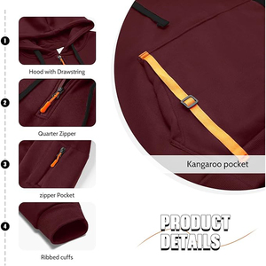 Sudadera con Capucha para Hombre, Mezcla de Algodón Suave, para Gimnasio, Entrenamiento, Correr, Invierno, Casual, Cálida - Product Image 3