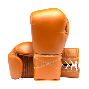 Orange Custom Branding Boxing Gloves Professional <b>Foam</b> <b>Padding</b> Punching Gloves with Breathable Leather Lightweight for Training - Product Image 1
