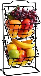 Panier en fer noir attrayant au design élégant, idéal pour une utilisation fonctionnelle et décorative, support pour panier à fruits, rangement sur comptoir. - Product Image 4