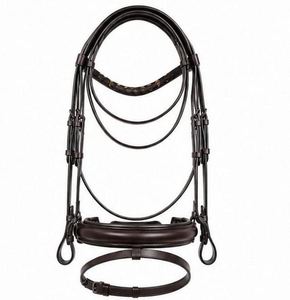 Brida de cuero de alta calidad para caballo con elegante frontal de cristal, diseño acolchado para mayor comodidad, metal duradero al mejor precio, del proveedor BT. - Product Image 1