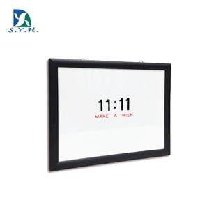 Pizarra Magnética con Marco de Plástico Negro, para Borrado en Seco y Húmedo - Product Image 1