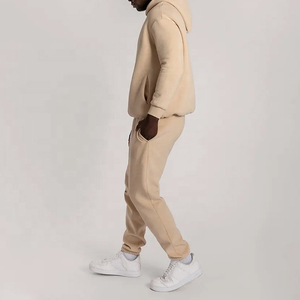 Survêtement personnalisé pour homme, sweat à capuche oversize en molleton, ensemble jogging deux pièces en coton - Product Image 4