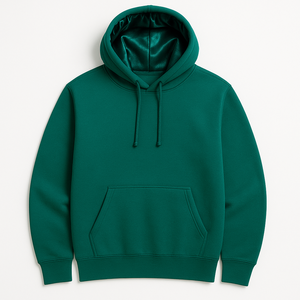 High Street Wear Hoodie 100% Polyester Coton Tricoté OEM Couleur Unie Manches Longues Avant Poche Kangourou À Capuche Mode Crocheté - Product Image 3